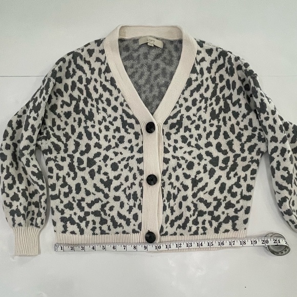 LOFT Black and Cream Leopard Print Sweater - Picture 5 of 10